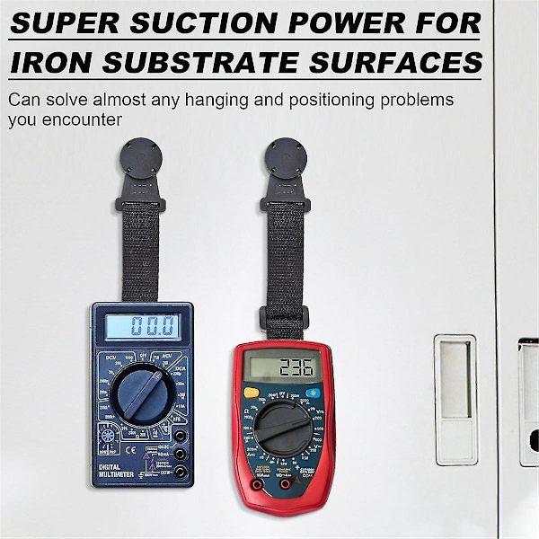2-pack magnet hängare kit magnetisk och hängare rem för multimeter mätare hängande kit stark multim