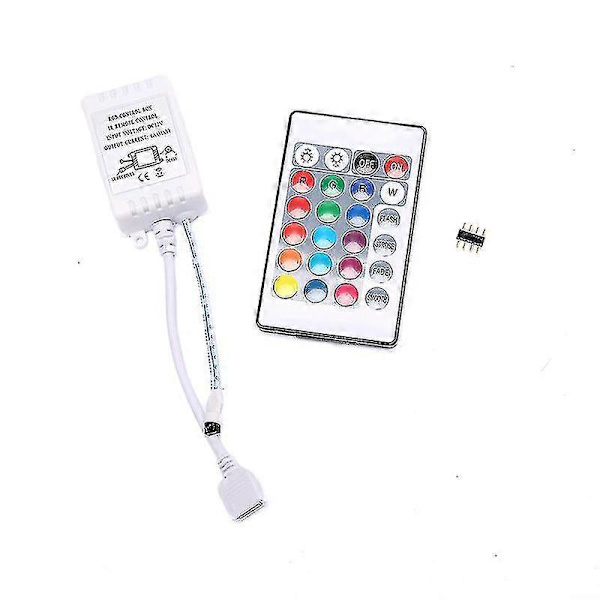 Led RGB -ohjain 24 näppäimen IR-kaukosäätimellä DC12v himmennin ohjauslaatikko Led-nauhavalolle
