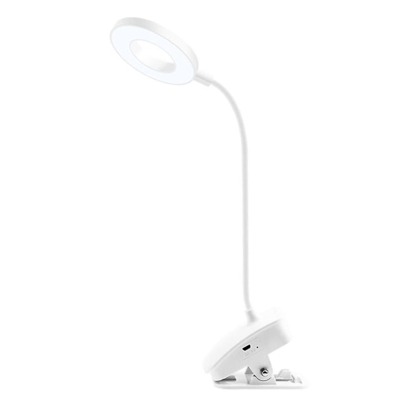 Läslampor , Led USB bordslampa med 3 färglägen, ögonskyddsbokklämlampa , 360 Flexibel svanhalsklämlampa för sänggavel och vid skrivbord