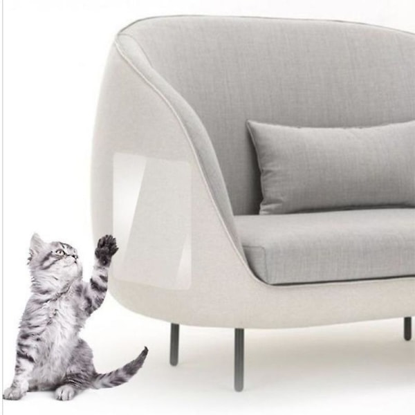 14*48 cm Cat Sofa Protector Transparent Cat Claw Protector Sticker til stof eller lædersofa 4 stk.