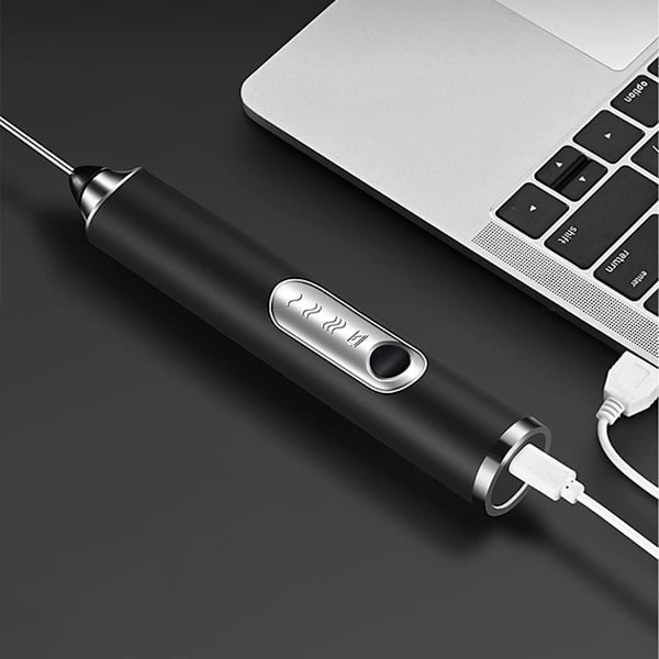 Melkeskummer, Kaffemjølkeskummer, USB-oppladbar håndholdt melkeskummer, 1 melkeskummer, 1 visp for cappuccino, varm sjokolade