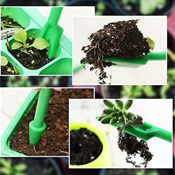 Havefrøplanteplanteværktøj, prik og prikgaffel - til omplacering af frøplanter - premium plast - plantehjælpemiddel - havearbejdsredskaber til frøplanter (3 sæt)