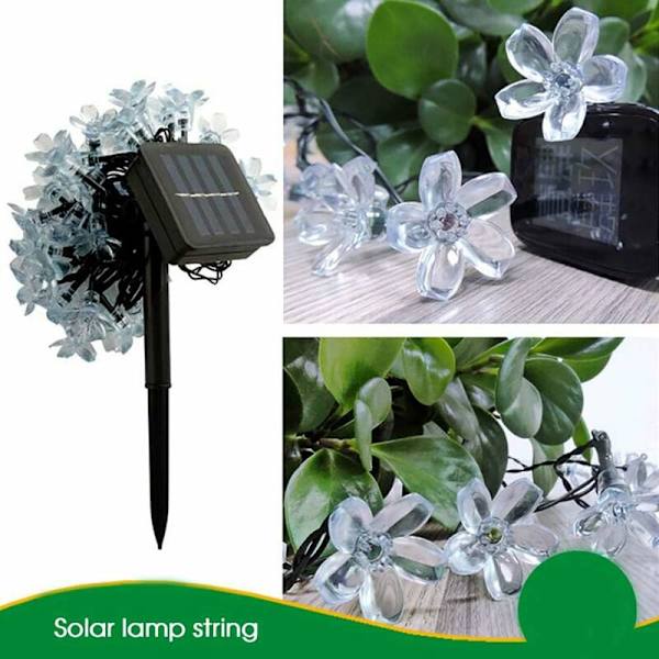 Utomhus ljusslinga, 50 LED 8 dekorativa körsbärsblomsljus, en bit