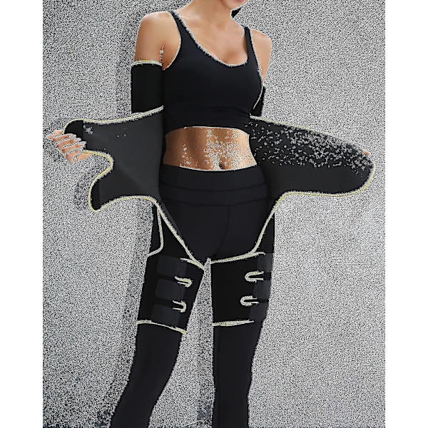 Högmidje Arm- och Lårformare för Kvinnor, Svettbands Midjetrimmer Plus Size -zysd