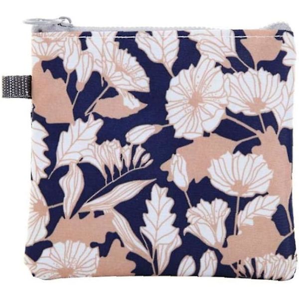 Sanitærbind Samle Glidelås Vesker Tamponger Pung Vanntett Sanitærbind Organizer Pung for Kvinner Reise Jenter 2Pcs
