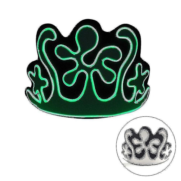 Halloween Glow Mask 3 Tilaa LED EL Valoisa Kostyymi Party Crown Glow Masks