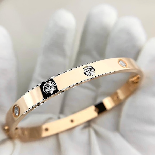 Lyxig designer 316l rostfritt stål 18k guldpläterat varumärke kärleksskruvmejsel (18 cm)