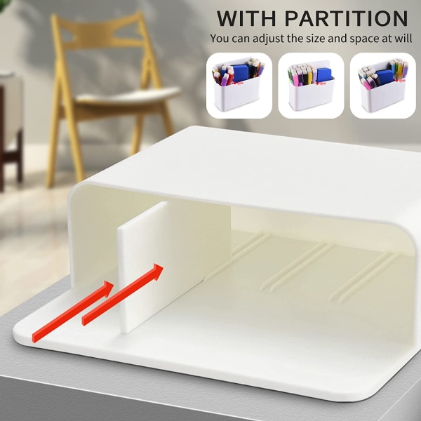 One Piece Magnetisk Whiteboard Organizer Vit