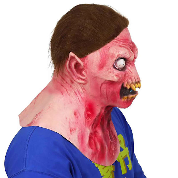 Halloween Dekorationer Halloween Skräck Alien Dubbelhuvud Mask Skrikande Djävul Mask