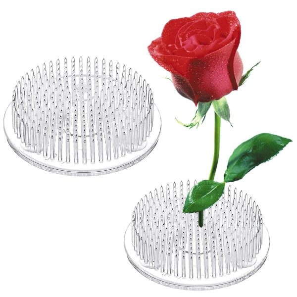 2 st plastblomhållare stifthållare genomskinlig blomsterarrangör japanska dekorationer blomsterfixeringsverktyg