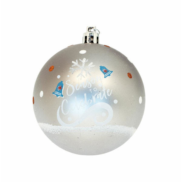 Julgranskula Frozen Memories Silver 10-pack Plast (Ø 6 cm)