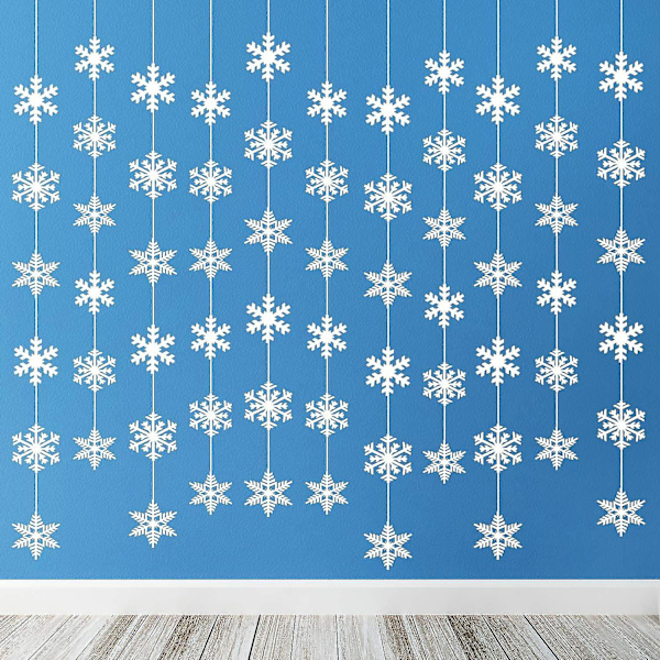 Juldekoration 12 stycken Snö Vinterland Fest Dekoration - Julhängande Dekoration Vit