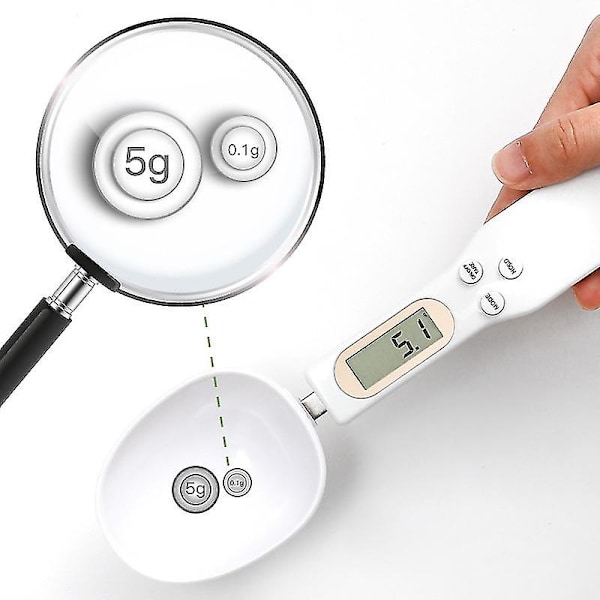 500g/0,1g Köksvåg LCD Digital Köksvåg Mätssked Gram Elektronisk Sked Vikt Volym Matvåg Verktyg Libra (Mätsked)