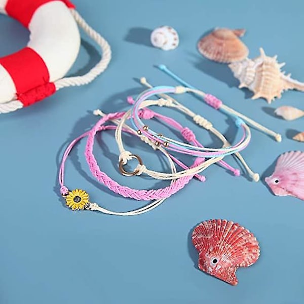 Solrosrep Armband Handflätat Rep Boho Surf Armband För Tonårsflickor