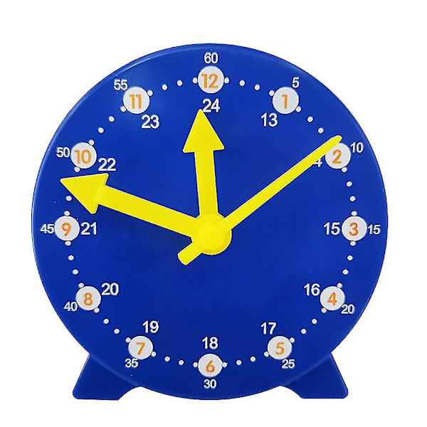 Cm Kids Wealth Learning Clock, Student Learning Clock Teaching Time 12/24 Hours Gear Clock 4+ Years (Blå)