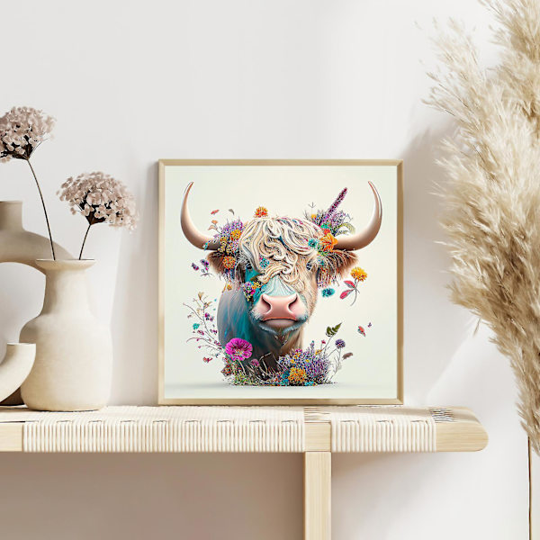 Highland Cattle Diamond Diy Målning Enkelt Att Använda Diy Diamantkonst Målning För Vuxna Barn Diy Hantverk