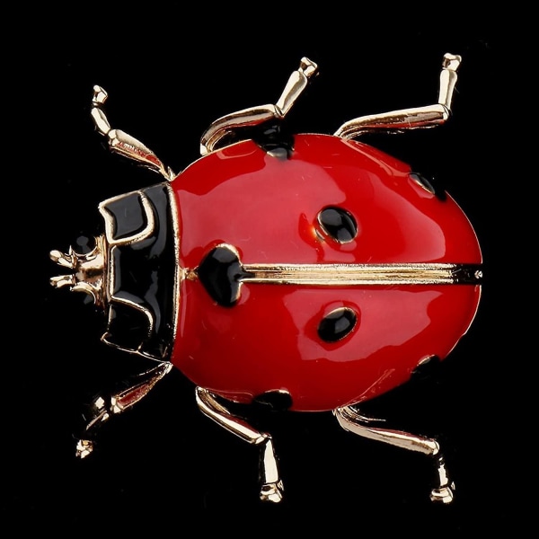 Kultavärinen emali Leppäkerttu Beetle Insect Series rintaneula, lapsille aikuisten korsaa