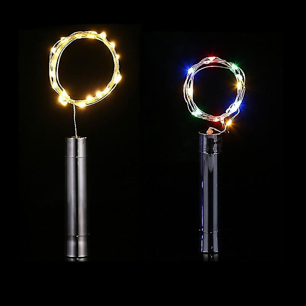 LED-vinflaskelys Batteridrevet Julepynt til Hjemmet Julepynt Navidad 2021 Natal Noel Nyttår 2022 (Hvit, 2M 20LED)