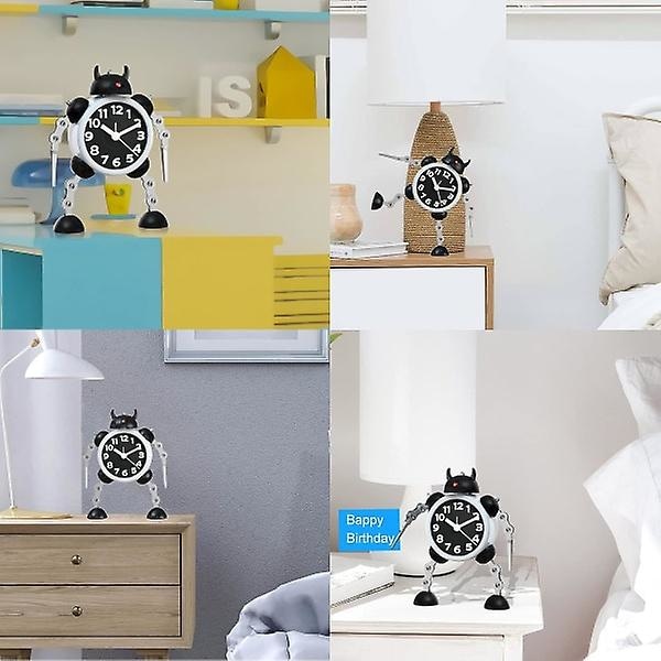 Väckarklocka för barn Pojkar, Robot väckarklocka Analoga väckarklockor