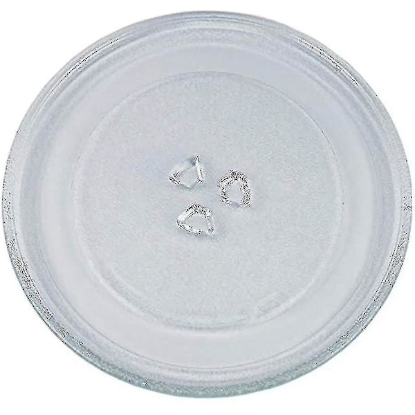 Universal mikrobølgeovn dreieskive glassplate med 3 fester, 24,5 cm