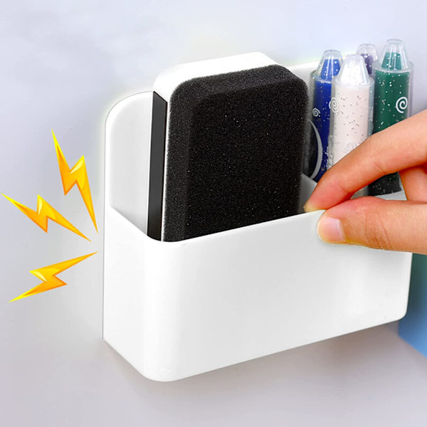 Magnetisk whiteboard förvaringslåda vit
