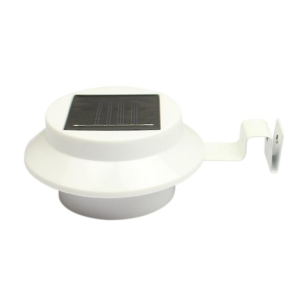 IP44 Solcells drivna 3 LED rännljus för staket, uppfart, uppfart (vit)