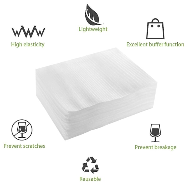 50 st Rivsäkert Kuvert, Skumkuddar Stötskyddade Kuvert Pärlbomulls Påse Belagd Wrap Sheets (20*25cm)