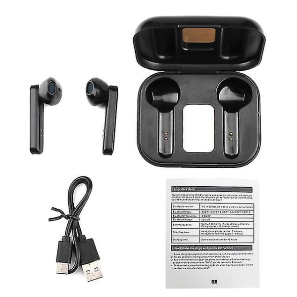 Q5 Tws Bluetooth 5.0 trådlös hörlur med case/trådlös