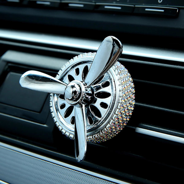 Auto Air Outlet Fragrance Diffuser Holder Interior Trims Rotating Propeller（Vit)