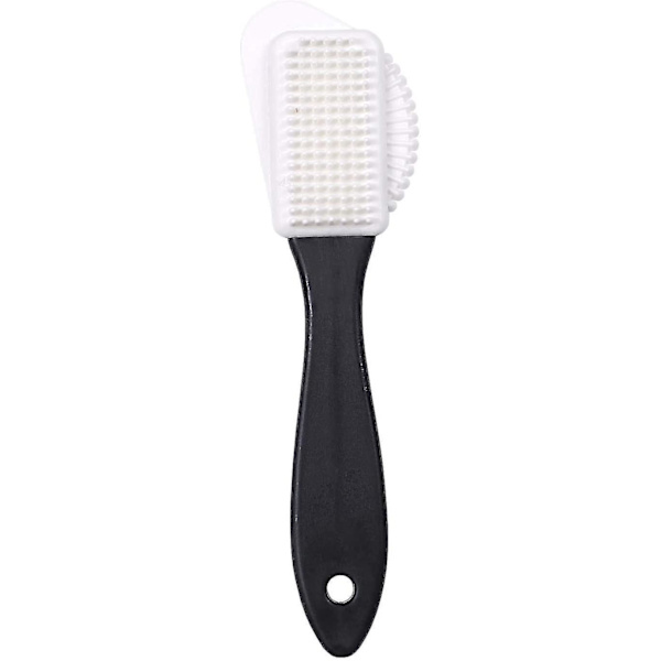 2 stk. Kvalitets Nubuck og Semsket Multifunksjonell 4-sidig Rengjøringssko Børste, Messingbust 15,5*4,5*2,8cm