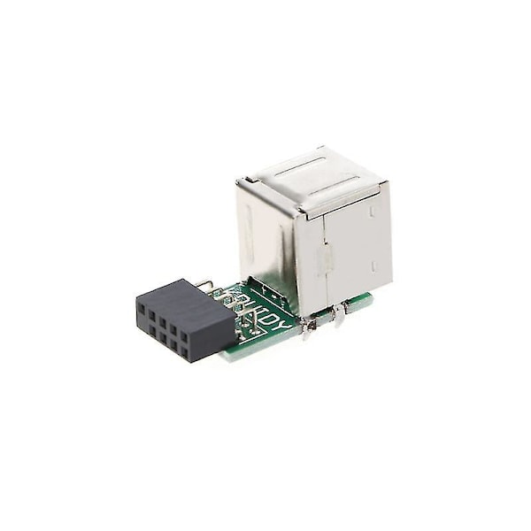 Internt moderkort 9-stifts till 2-portars USB 2.0 A honadapterkonverter PCB-kort