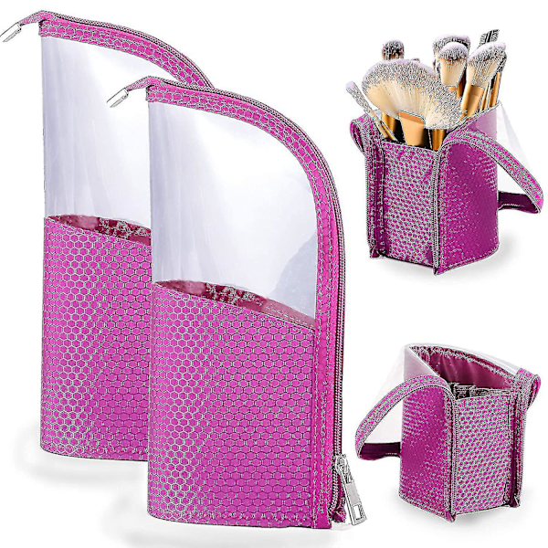 2 stk Rejsemakeupbørste Kopholder Organizer Taske, Blyant Pen Etui