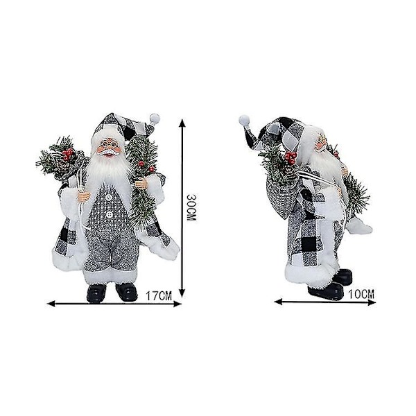 Sittande Jultomte Figur Jultomte Statyett Traditionell Dekoration Jultomte Samlarobjekt