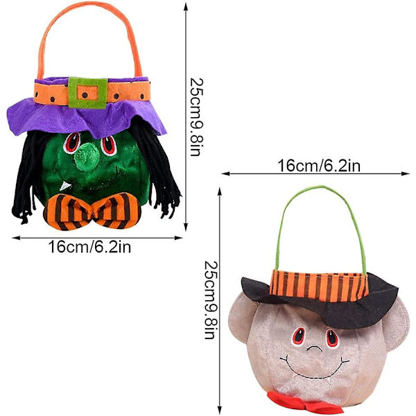 Halloween Godispåsar - Hållbara Pumpa Godispåsar För Barn - Halloween Festtillbehör