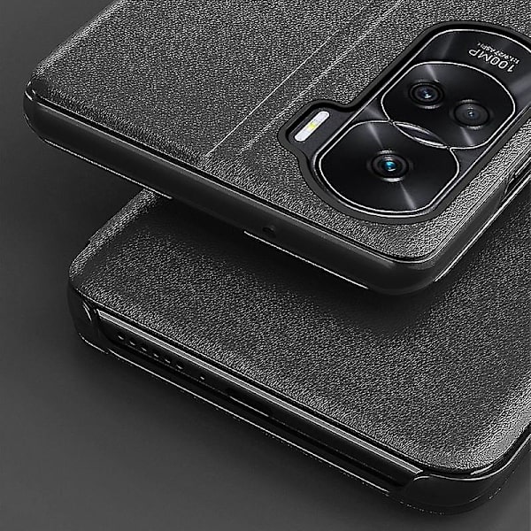 For Honor 90 Lite 5g/x50i 5g Fönsterfodral i PU-läder Stötskyddande Stativskydd (Safir)