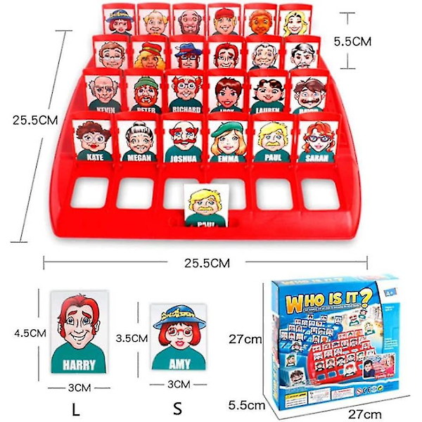 2-pack Familjespel Gissa Vem Det Är Klassiskt Brädspel Leksaker Minnesträning