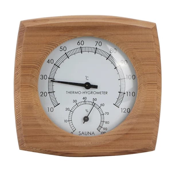 /EA/ 2-i-1 indendørs træ termo-hygrometer termometer Hygrometer Dampbad Sauna tilbehør
