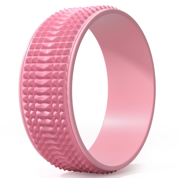 Back Roller - Bakhjul för djup vävnadsmassage, Roller Wheel för ryggsmärta, Yoga Wheel, Back Stretcher & Foam Roller för Back Stretching pink