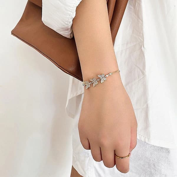 /EA/Charm Armband Mode Justerbart Fjärilscharm Armband Jul
