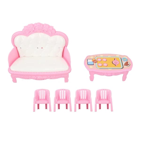 /EA/Miniatyr Vardagsrumsmöbler Simuleringssoffa Soffbord Stol Möbelmodell Set för 1/16 Dockhus Typ 3