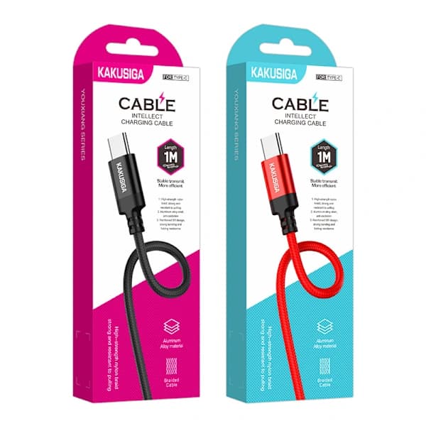 /EA/2-pak, rød og sort USB C-kabel 3A hurtigopladning, etguuds USB
