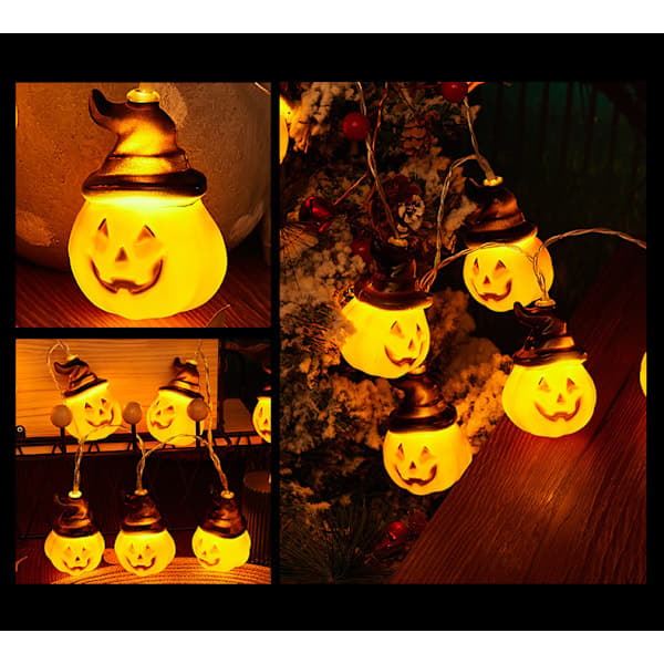 /EA/LED-græskarlys til Halloween, dekorationsrekvisitter, græskar