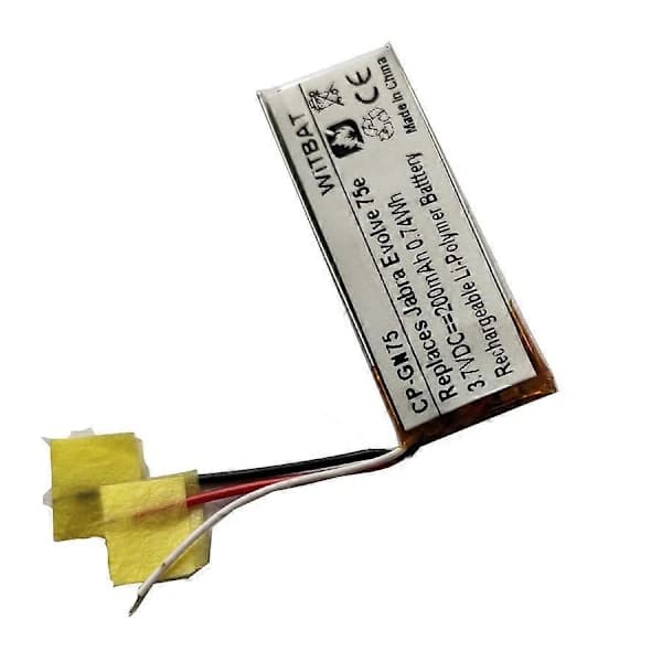 /EA/Redan testad Gjelder Gebo Lang Evolve 75E Bluetooth Headset Batteri CP-GN75