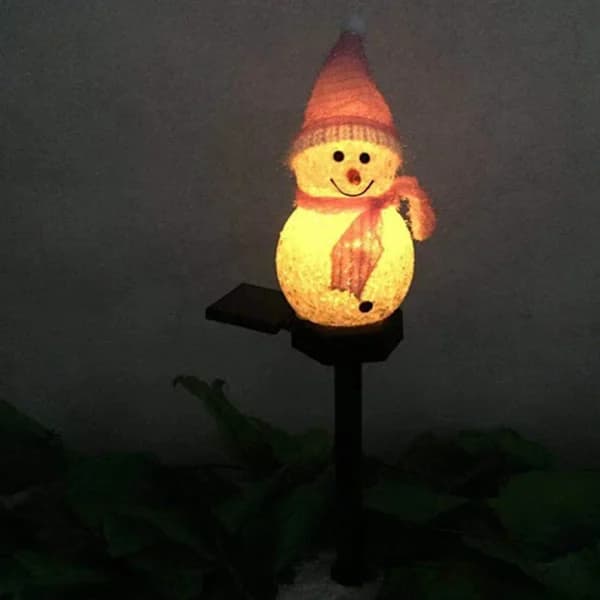 /EA/2 LED solcelledrevet snømannlamper hagedekorasjon julebelysning G