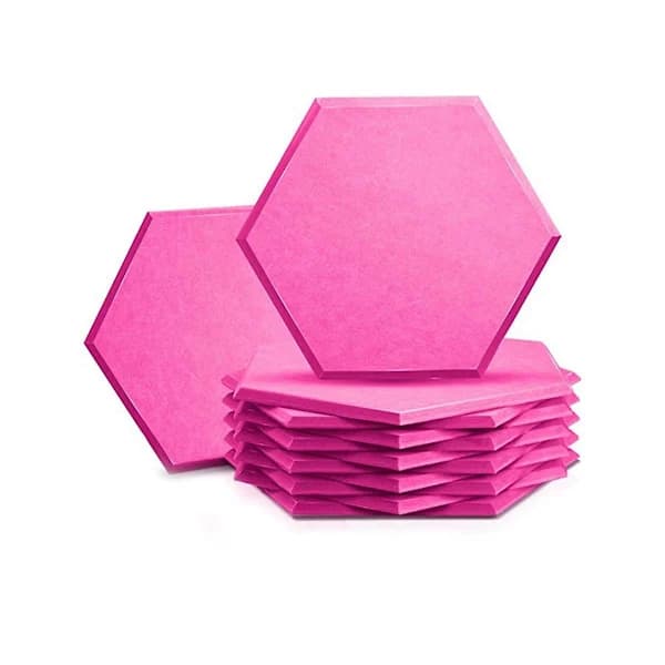 /EA/ 12-pack hexagonala akustikpaneler, 35,5 x 30,5 x 1 cm högdensitets akustikpaneler ljudisolering