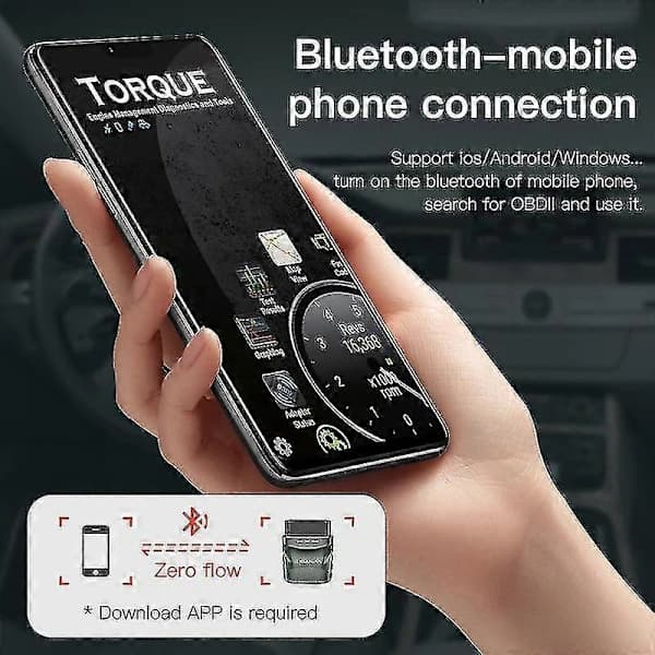 Elm327 V1.5 Obd2 Scanner Bluetooth 4.0 Obd 2 Bildiagnostikværktøj Til Ios Android Pc Elm 327 Scanner Obdii Læser