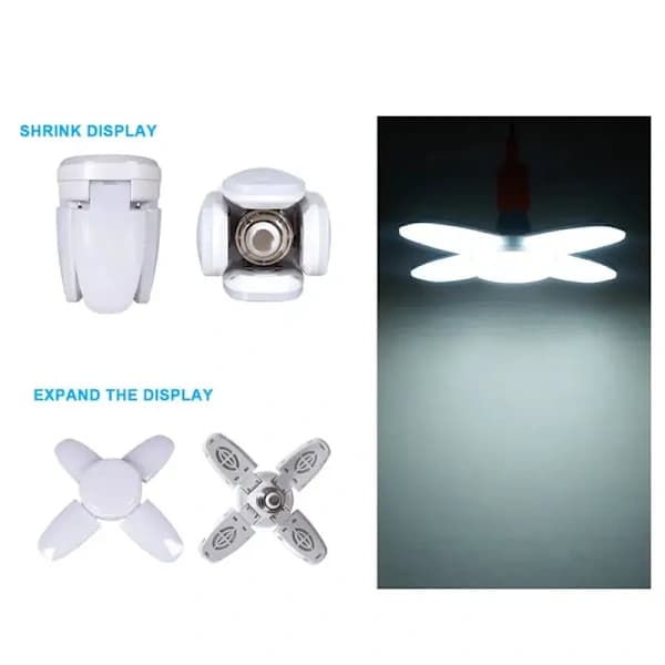 /EA/2 kpl 28W kokoontaitettavia LED-lamppuja, E27, 110-220V