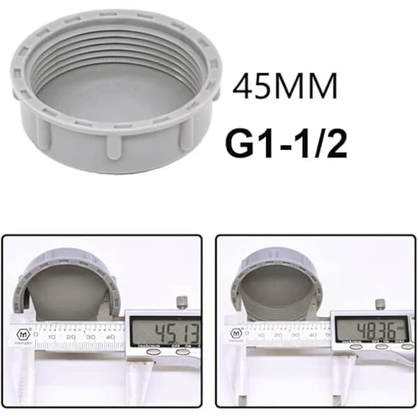 /EA/2X Vaskesil Madfanger 45mm G1½ Rørprop Afløbsrør Stop Prop til Tætning af Samlinger og Rørender