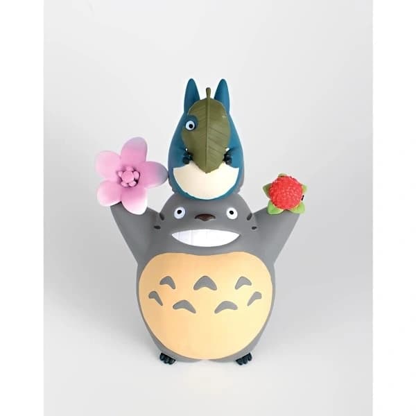 Min nabo Totoro (Blomster og Totoro) samlefigur for stabling og dekorasjon