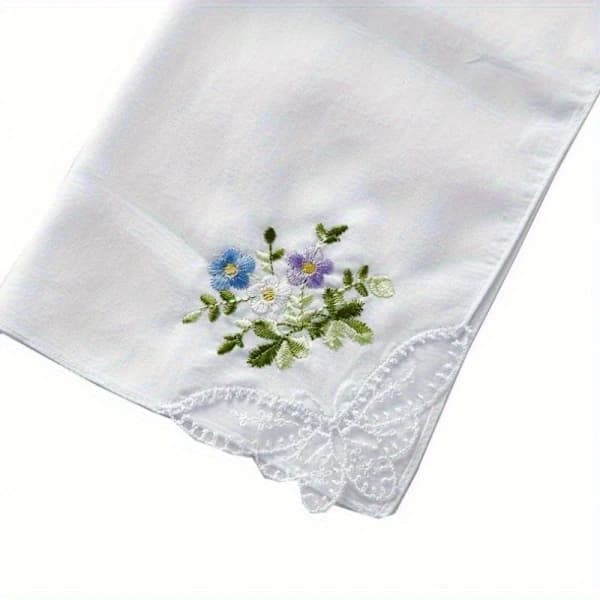 Broderte damehåndklær blonde sett 8 stk Stil 8